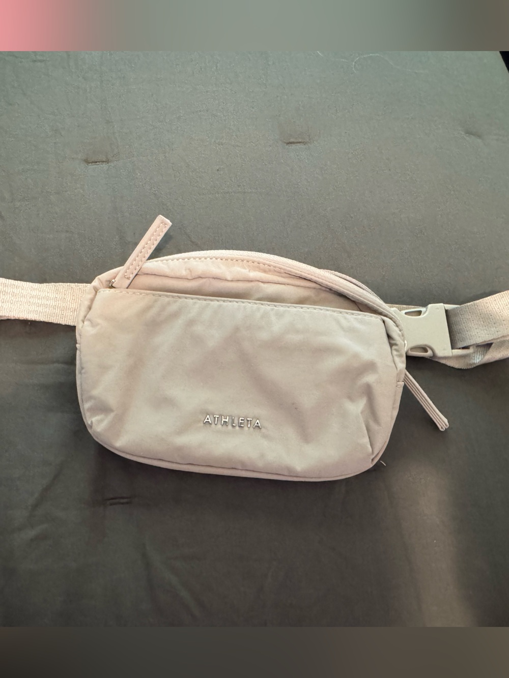 Athleta light beige crossbody belt bag